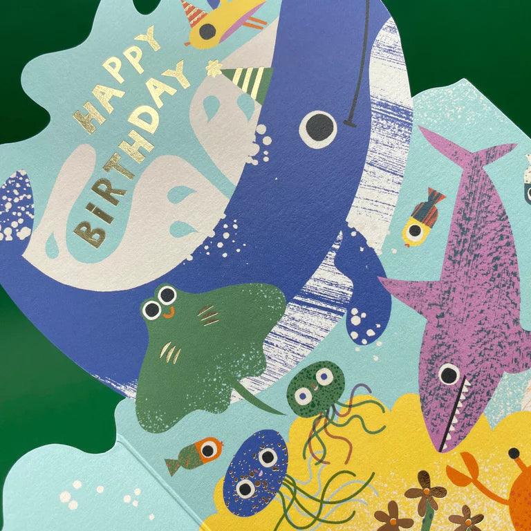 Happy Birthday Have A Whale-y Good Day Card