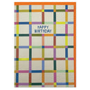 Happy Birthday Rainbow Checks Card