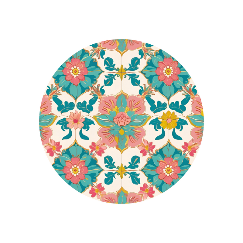 Peranakan Diatomite Coaster  -  Heritage Floral Lattice