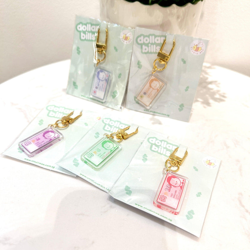 Singapore Dollar Bill Keychain - $10