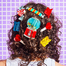 Mini Hair Claw Clip - Blue Gummy Bear