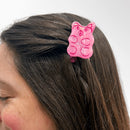 Mini Hair Claw Clip - Pink Gummy Bear