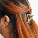 Mini Hair Claw Clip - Martini