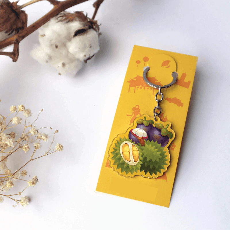 Singapore Keychain - The Perfect Fruit Duo