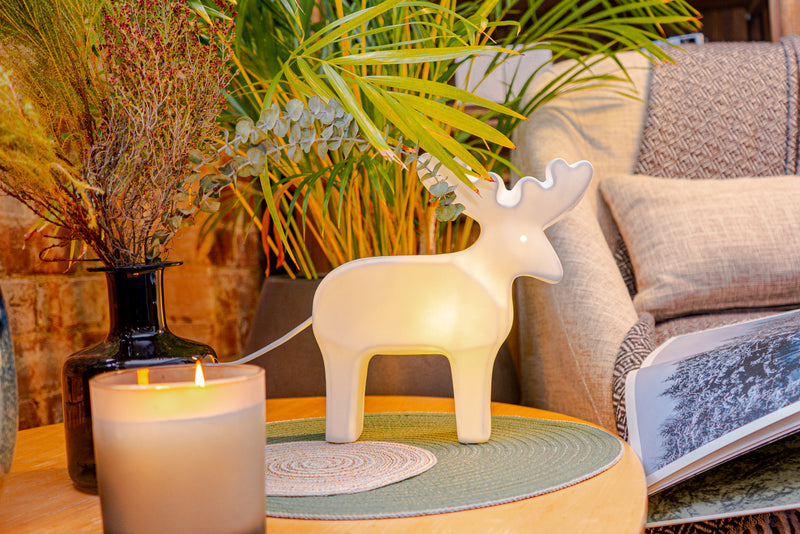 Porcelain Lamp - Deer