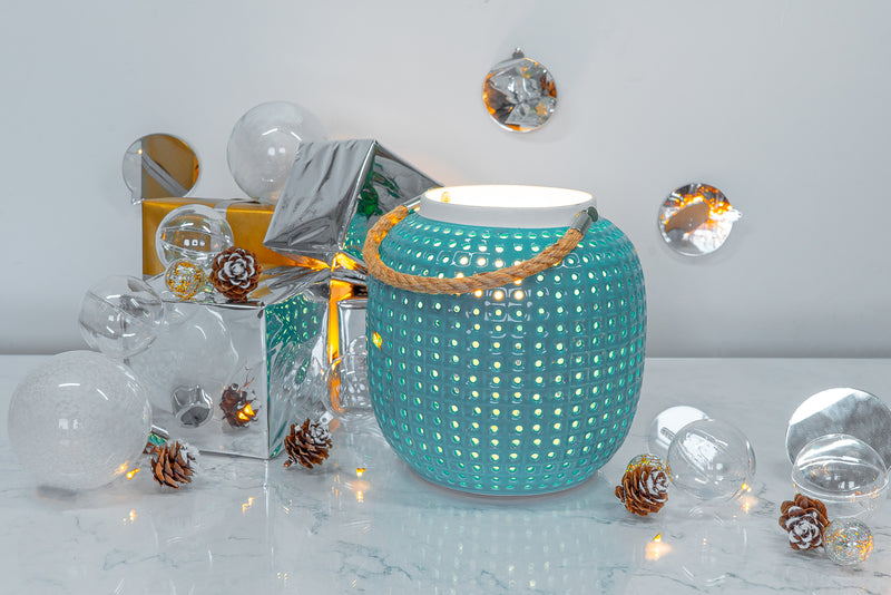Porcelain Lamp - Turquoise Lantern