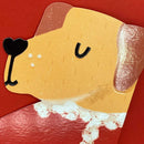 Labrador Dog Santa Card