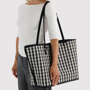 Large Nylon Reversible Tote - Black Mix