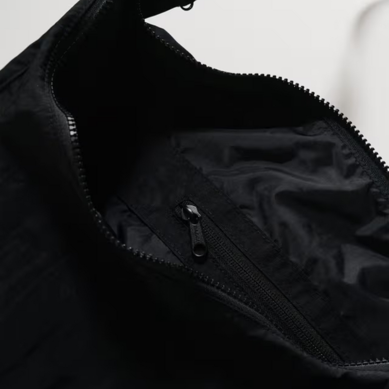 Large Nylon Crescent Bag - Black