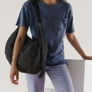 Large Nylon Crescent Bag - Black