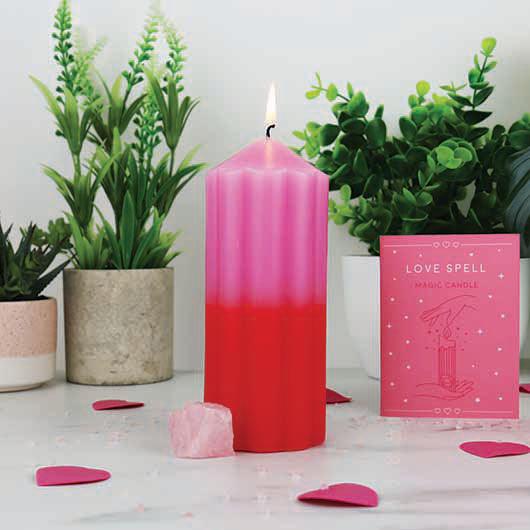 Love Spell Magic Candle: Rose/Vanilla