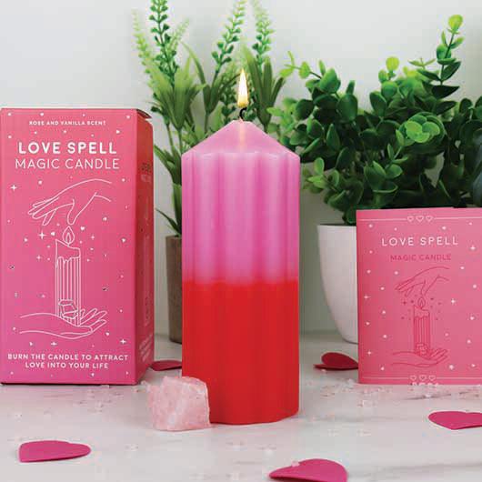 Love Spell Magic Candle: Rose/Vanilla