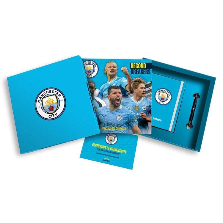 Manchester City FC 2025 Calendar & Diary Musical Gift Box For Kids