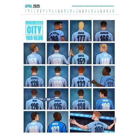 Manchester City FC 2025 A3 Deluxe Calendar
