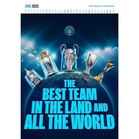 Manchester City FC 2025 A3 Deluxe Calendar