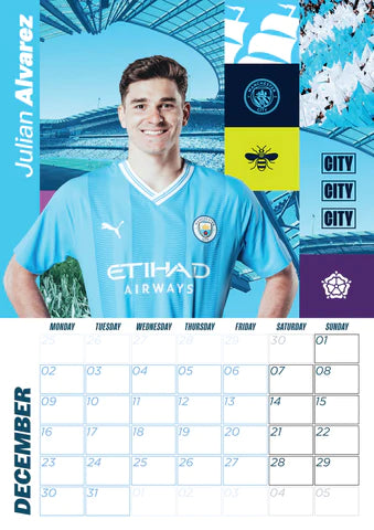 Manchester City Fc 2024 A3 Calendar