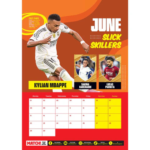 2026 A3 Calendar - Match! Football (Magazine)