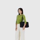 Medium Nylon Bowler Bag - Black