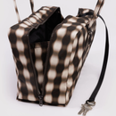 Medium Nylon Bowler Bag -  Blurred Gingham Brown (Pre Order Arrives End Feb)