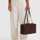 Medium Nylon Bowler Bag -  Coffee