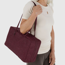 Medium Nylon Bowler Bag - Mahogany