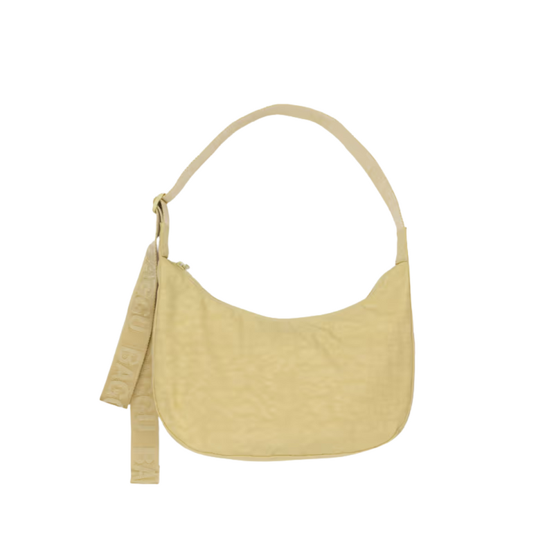 Medium Nylon Crescent Bag - Butter