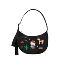 Medium Nylon Crescent Bag - Embroidered Hello Kitty Western