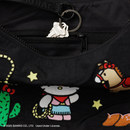 Medium Nylon Crescent Bag - Embroidered Hello Kitty Western