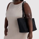 Medium Nylon Reversible Tote - Black Mix