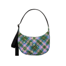Medium Nylon Crescent Bag - Green Star Plaid