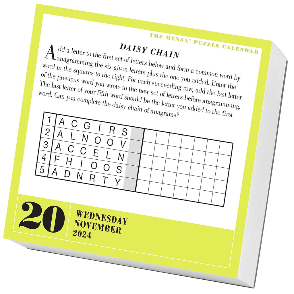 Mensa 365 Brain Puzzlers PageADay Calendar 2024 Spectrum Store