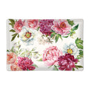 Rectangular Glass Soap Dish - Blush Peony