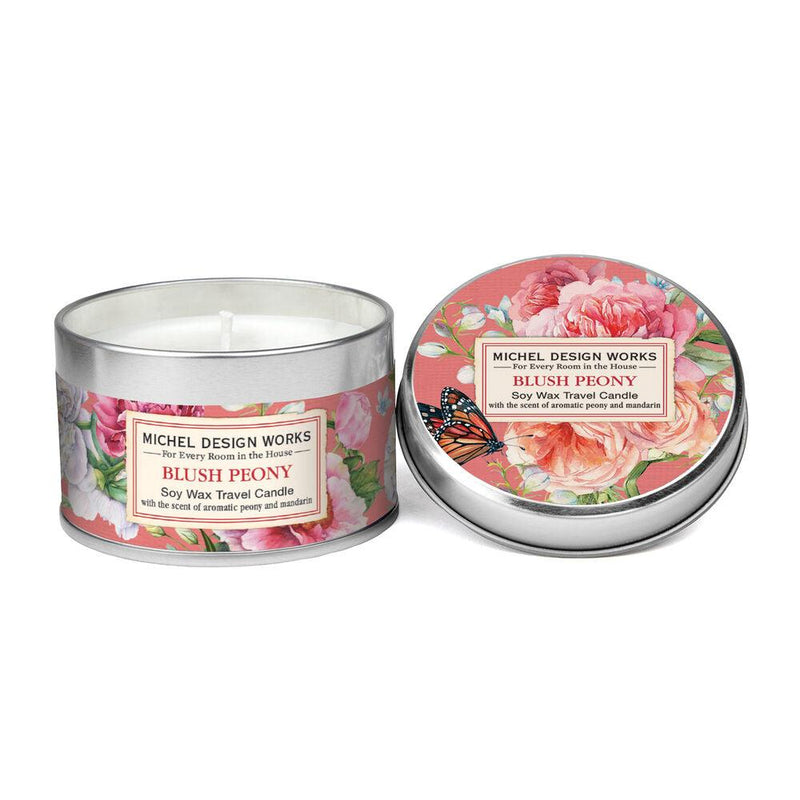 Blush Peony Travel Candle