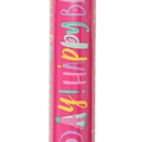 2.5 Metres Happy Birthday Giftwrap - Text & Balloons
