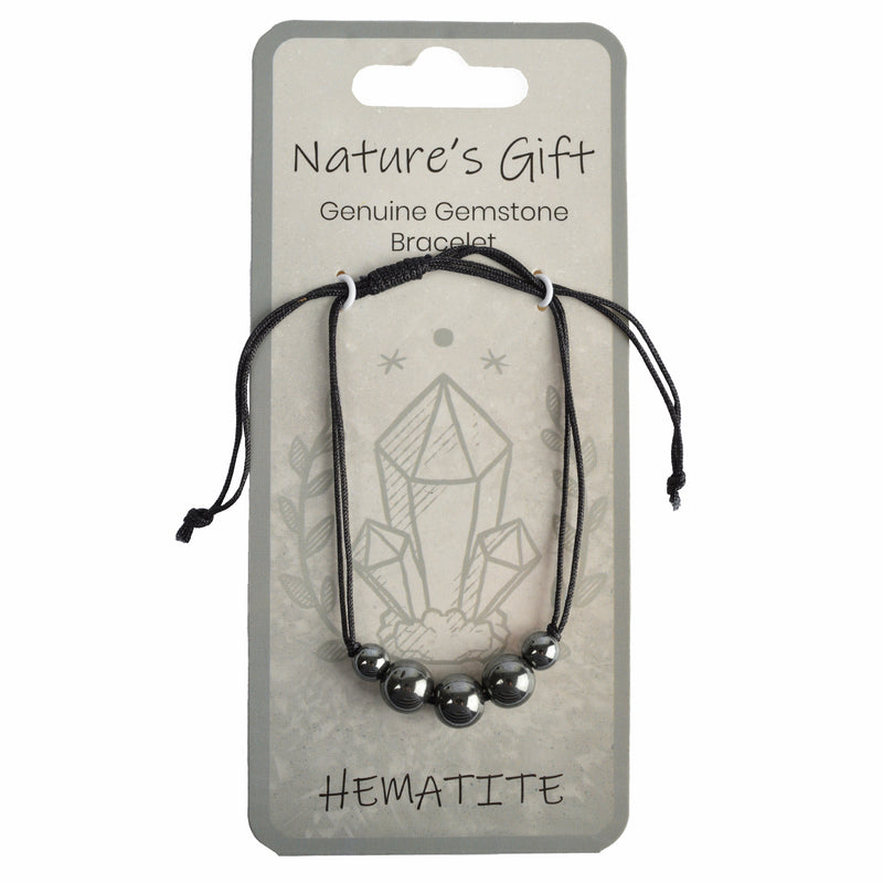 Nature's Gift Cord  Bracelet - Hematite