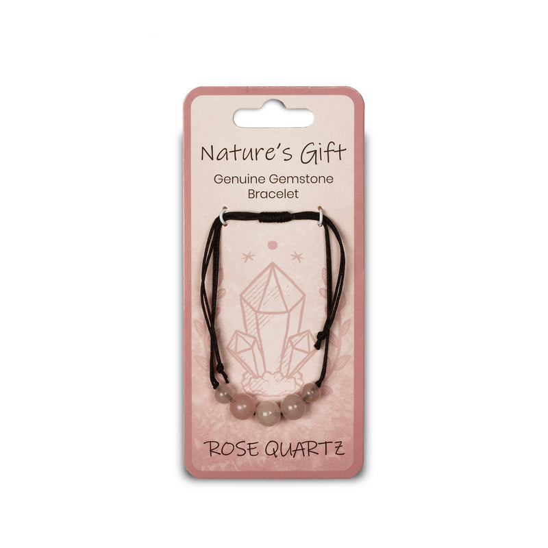 Nature's Gift Cord  Bracelet - Rose Quartz