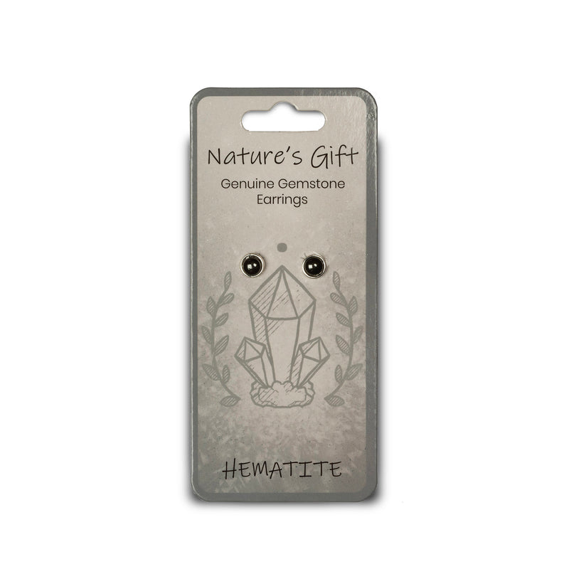 Nature's Gift Stud Earring - Hermatite