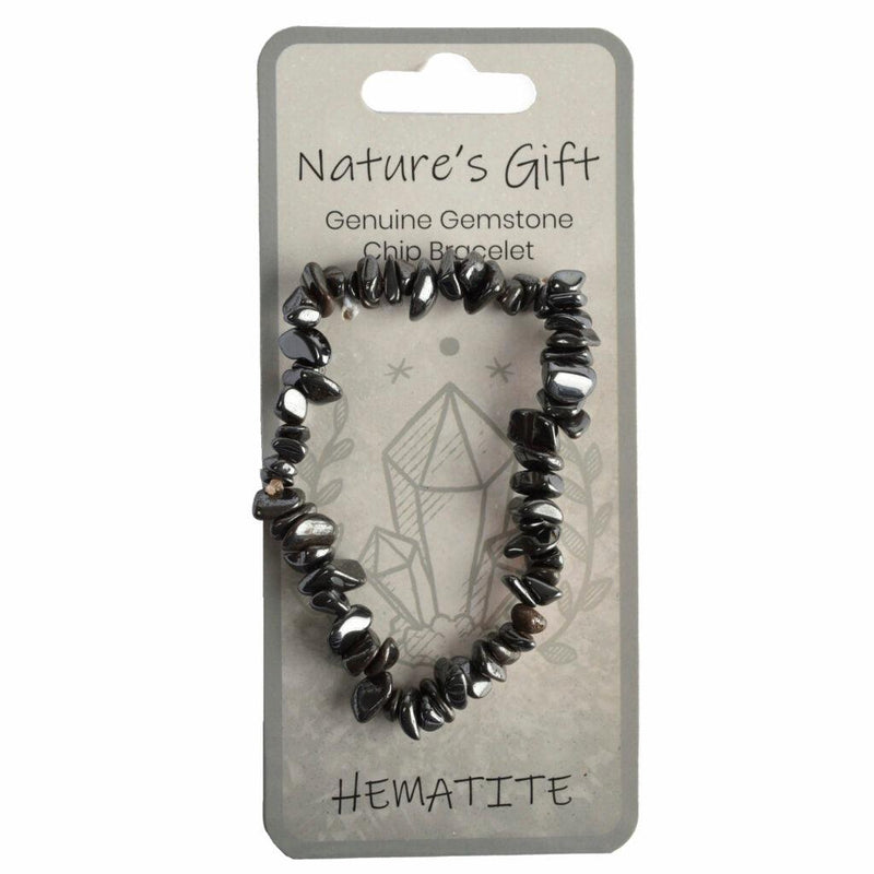 Nature's Gift Gemstone Chip Bracelet - Hematite