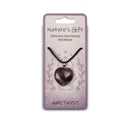 Nature's Gift Gemstone Heart Necklace  - Amethyst