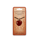 Nature's Gift Gemstone Heart Necklace  - Carnelian