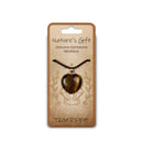 Nature's Gift Gemstone Heart Necklace  - Tiger's Eye