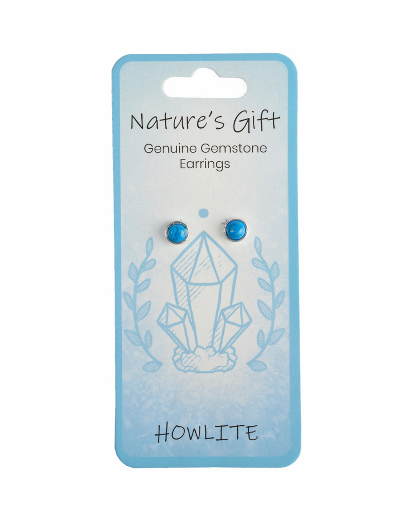 Nature's Gift Stud Earring - Howlite