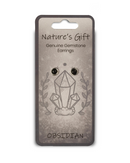 Nature's Gift Stud Earring - Obsidian