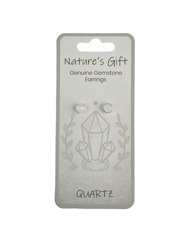 Nature's Gift Stud Earring - Quartz