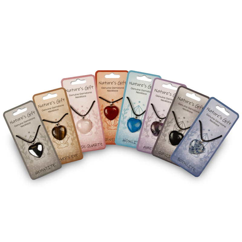Nature's Gift Gemstone Heart Necklace  - Aventurine