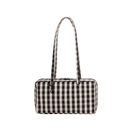 Nylon Bowler Bag - Black and Cream Gingham