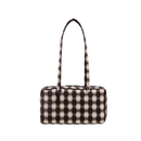 Nylon Bowler Bag - Blurred Gingham Brown (Pre Order Arrives End Feb)