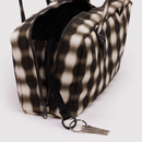 Nylon Bowler Bag - Blurred Gingham Brown (Pre Order Arrives End Feb)