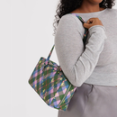 Nylon Bowler Bag - Green Star Plaid