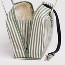 Nylon Bowler Bag - Sage Stripe